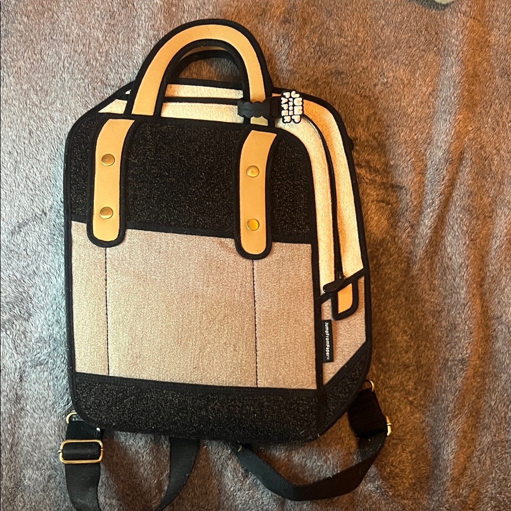 Jump From Paper Backpack. Simple - image 1